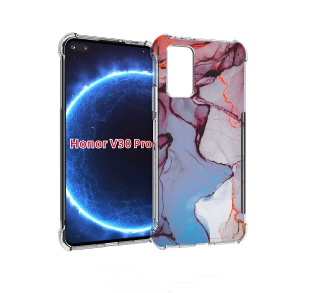 

Чехол бампер MyPads мраморный рисунок для Honor V30 Pro, Прозрачный, Tocco