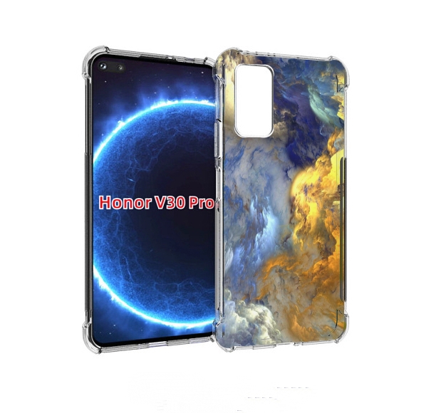 

Чехол бампер MyPads мраморное небо для Honor V30 Pro, Прозрачный, Tocco
