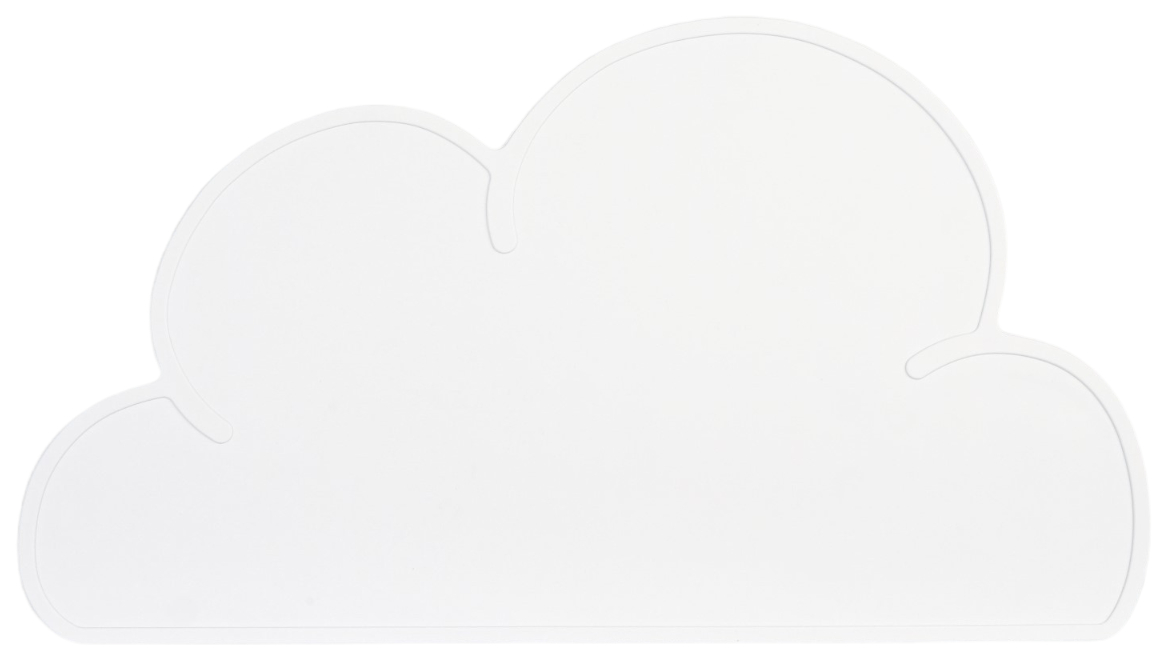 фото Коврик силиконовый под миску облако, 48 х 27 см, белый пижон