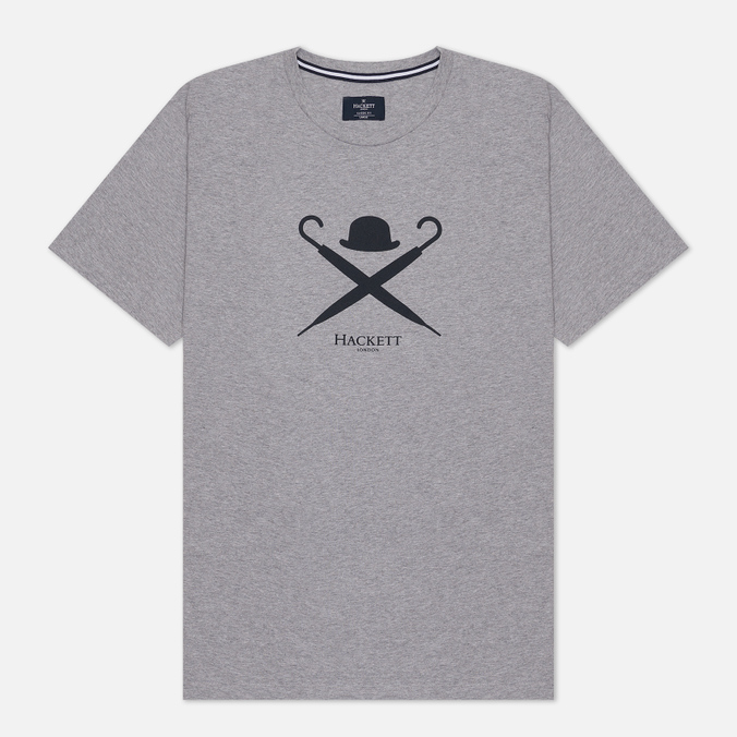 

Футболка мужская Hackett HM500627-913 серая S, HM500627-913