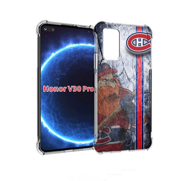 

Чехол бампер MyPads монреаль канадиенс для Honor V30 Pro, Прозрачный, Tocco