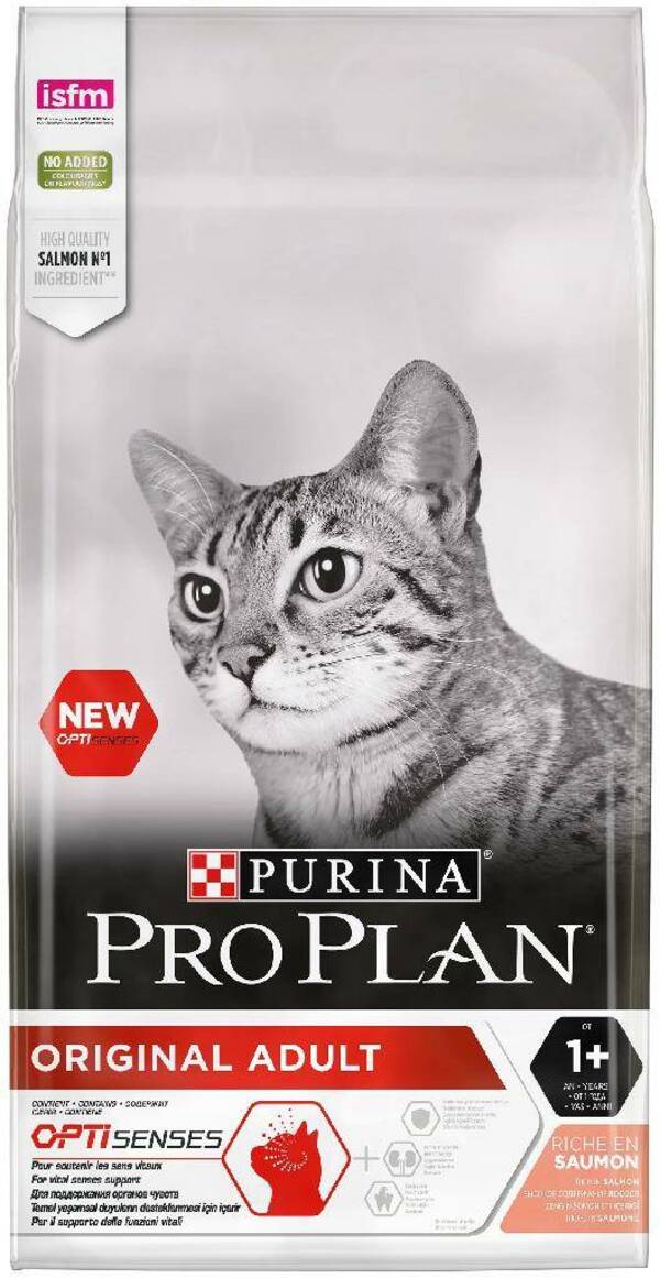 

Сухой корм для кошек PRO PLAN, лосось, рис, 10 кг