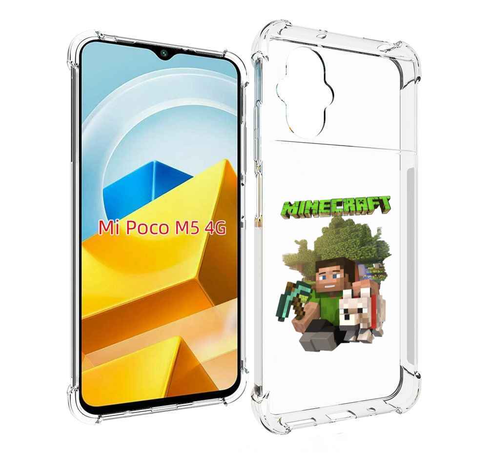 

Чехол Mypads Майнкрафт Детский Для Poco M5 Противо, Прозрачный, Tocco