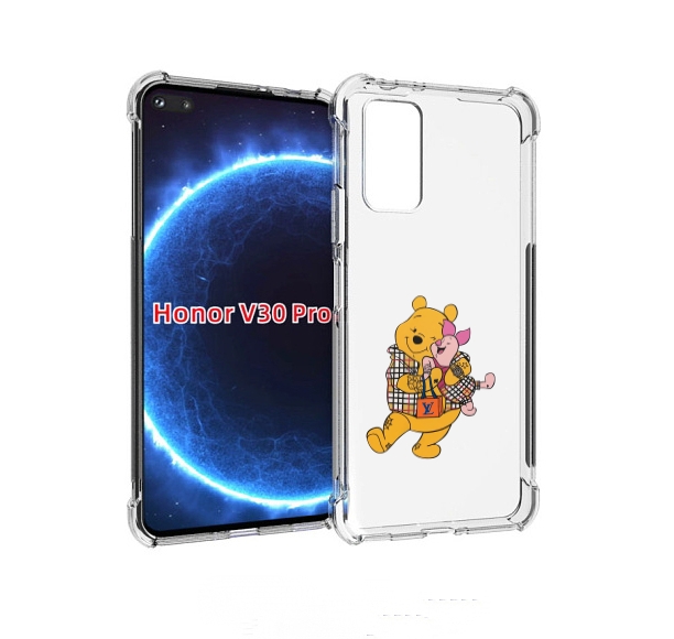 

Чехол бампер MyPads модный-медведь-из-винни-пуха для Honor, Прозрачный, Tocco