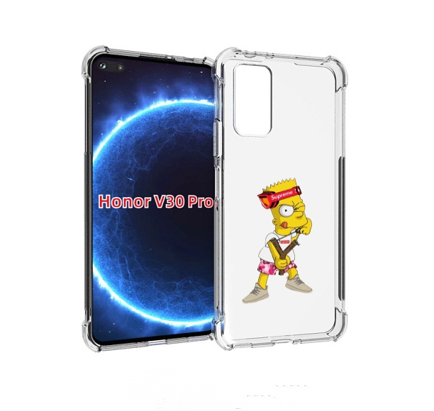 

Чехол бампер MyPads модный-барт-симпсон для Honor V30 Pro, Прозрачный, Tocco