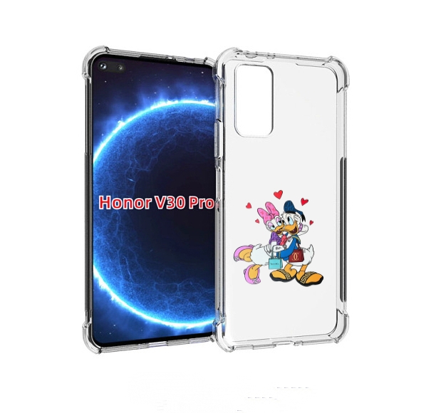 

Чехол бампер MyPads модные-влюбленные-утки для Honor V30, Прозрачный, Tocco