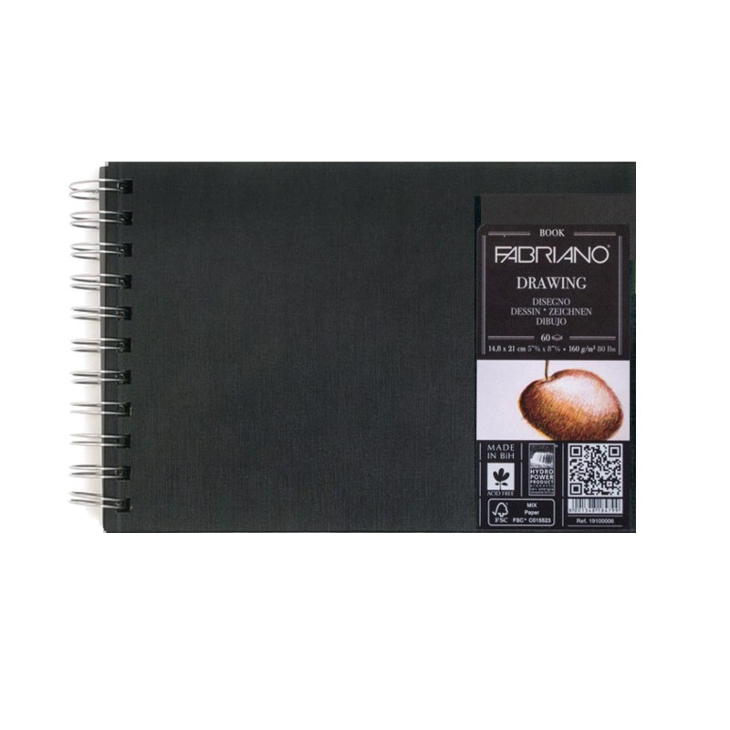 

Альбом для графики на спирали Fabriano Drawing 14,8х21 см 60 л 160 г