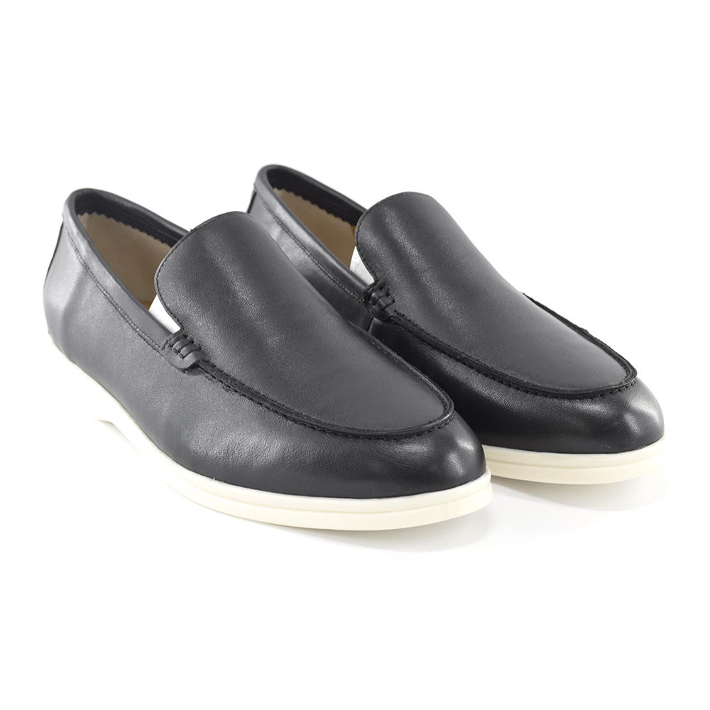 Лоферы мужские Sacci Summer Walk Loafers in Leather черные 45 RU