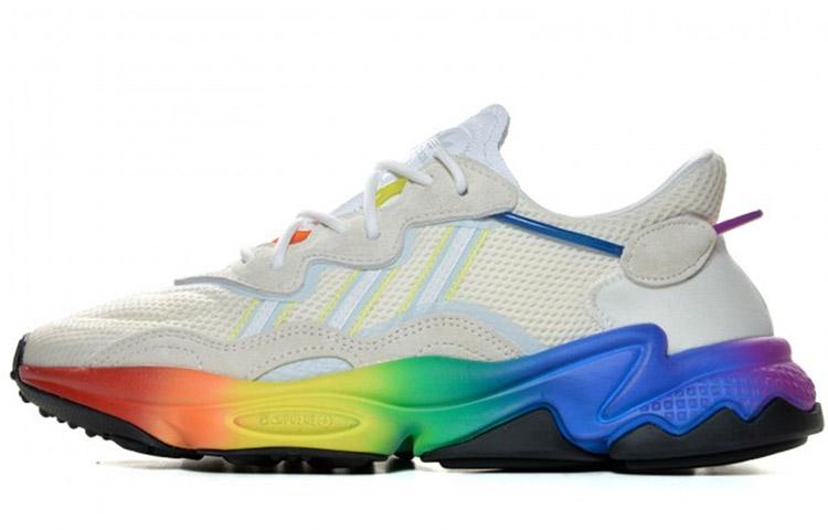 

Кроссовки унисекс Adidas Ozweego Pride бежевые 42 EU, Бежевый, Ozweego Pride