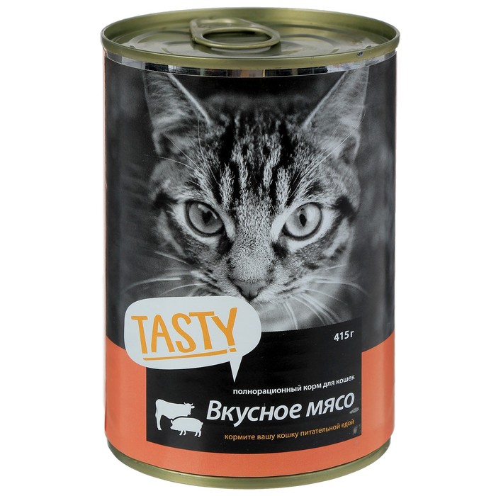 Консервы для кошек Tasty мясное ассорти в соусе, 415г
