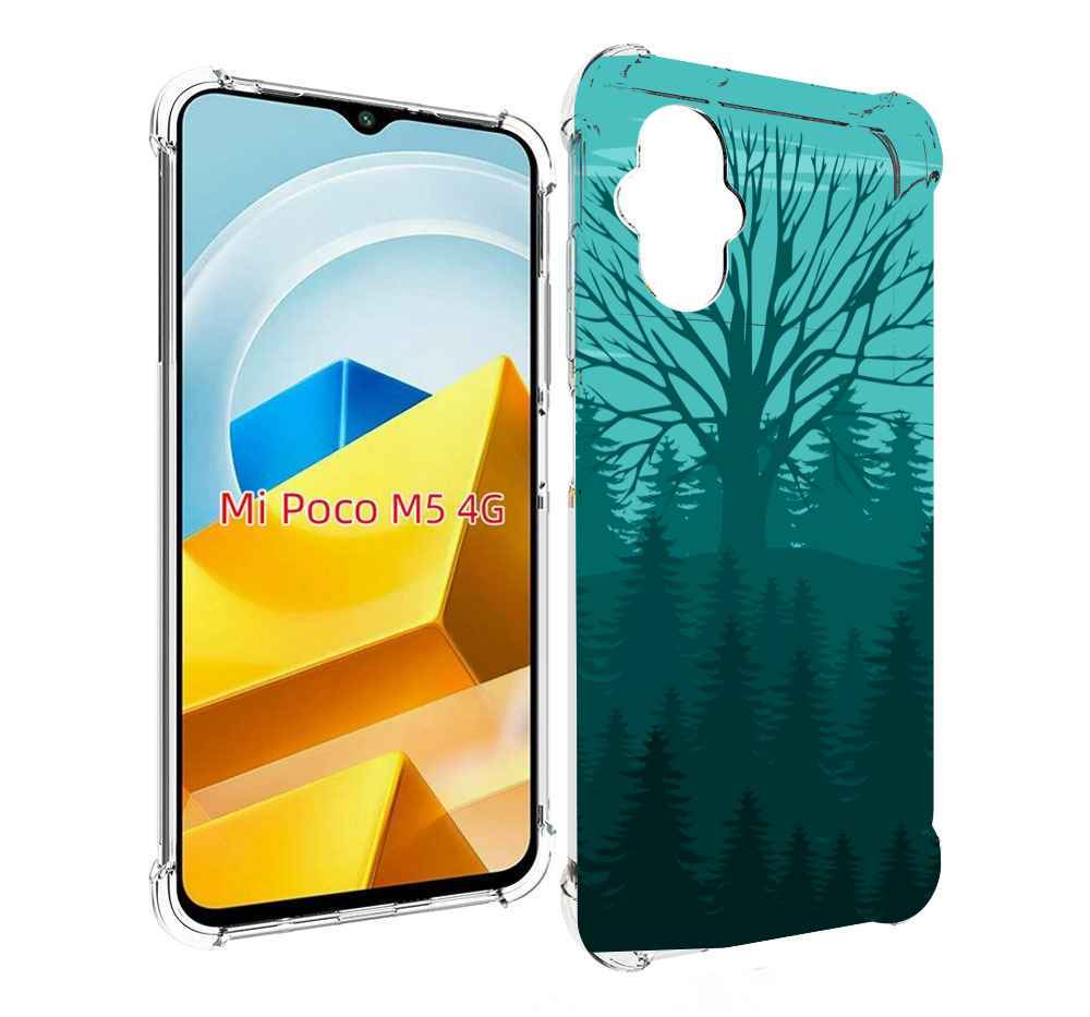 Чехол Mypads Лес Для Poco M5 Противоударный