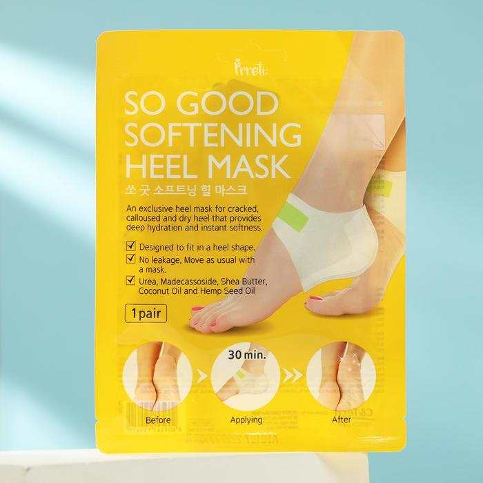 

Маска для пяток Prreti Heel Mask, смягчающая с маслом ши, 1 пара