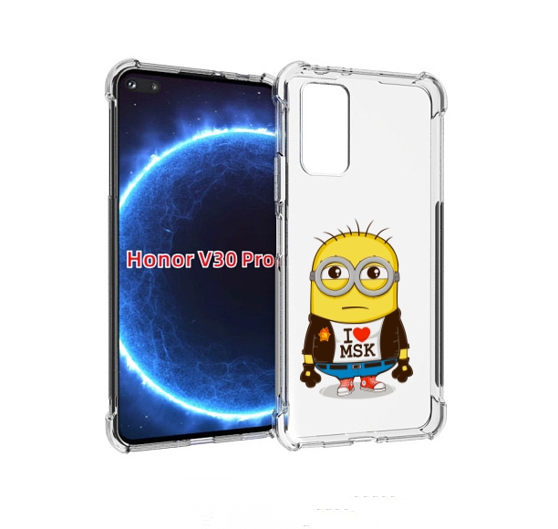 

Чехол бампер MyPads миньон-я-люблю-Мск для Honor V30 Pro, Прозрачный, Tocco