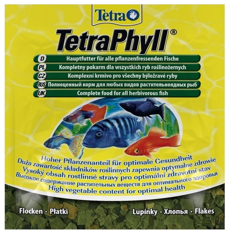 Корм для травоядных рыб Tetra TetraPhyll, хлопья, 3 шт по 12 г