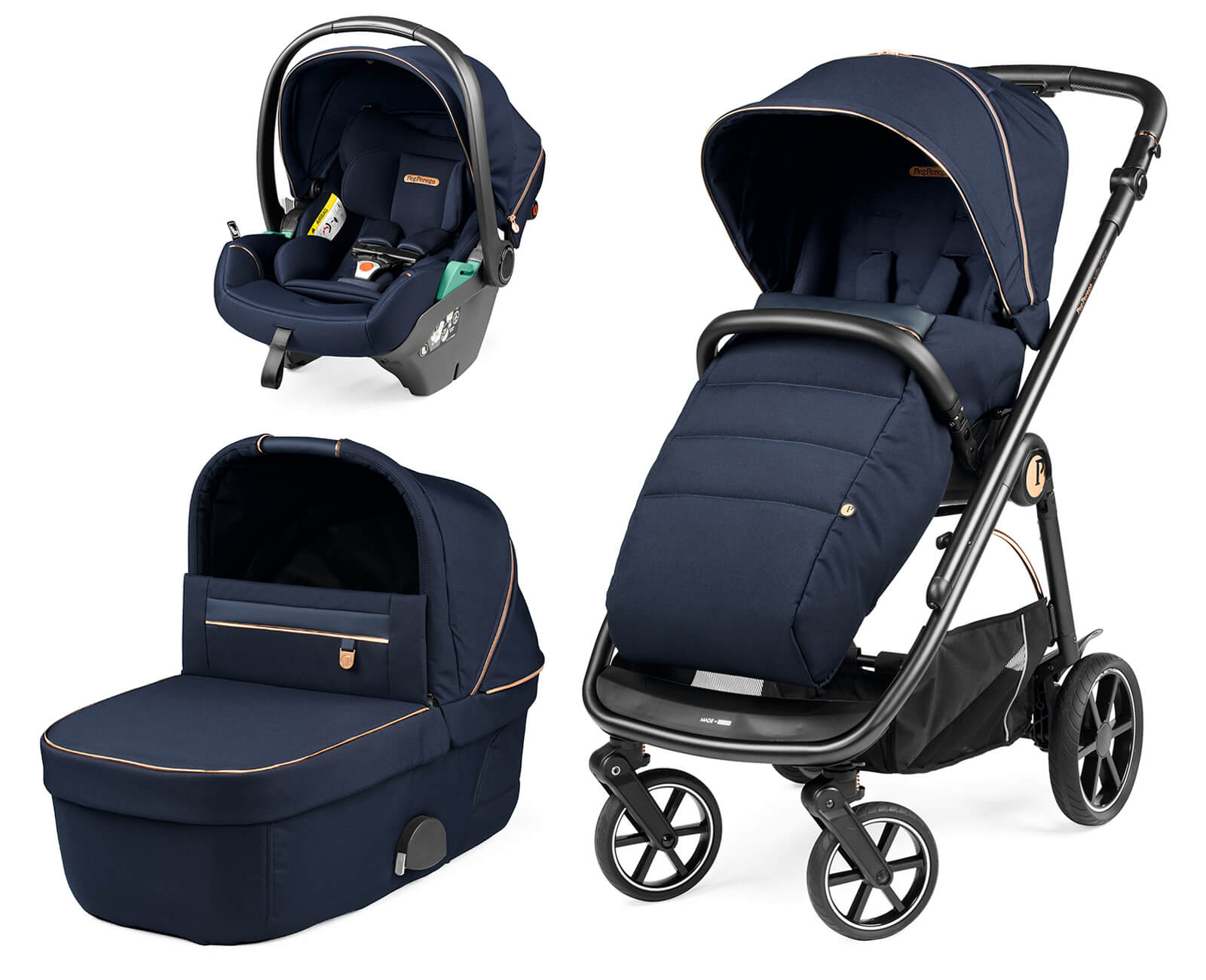 Коляска 3 в1 Peg-Perego Veloce Lounge Modular Blue Shine Special edition