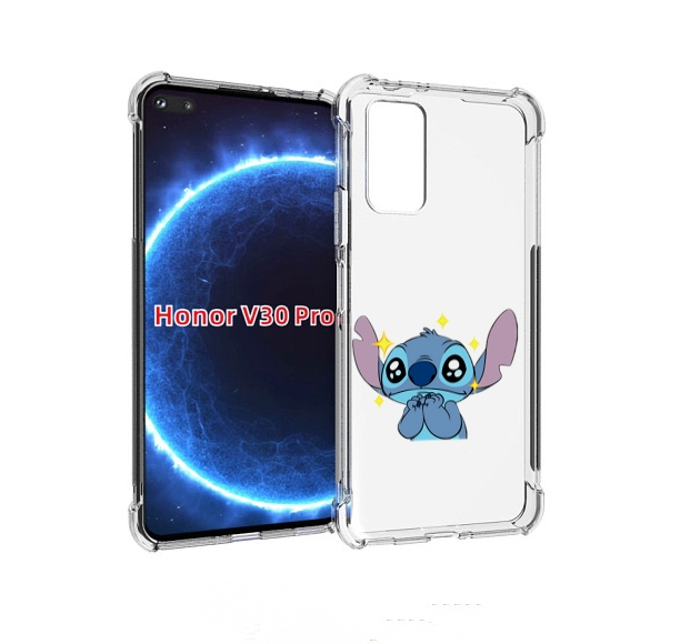 

Чехол бампер MyPads милый-стич детский для Honor V30 Pro, Прозрачный, Tocco
