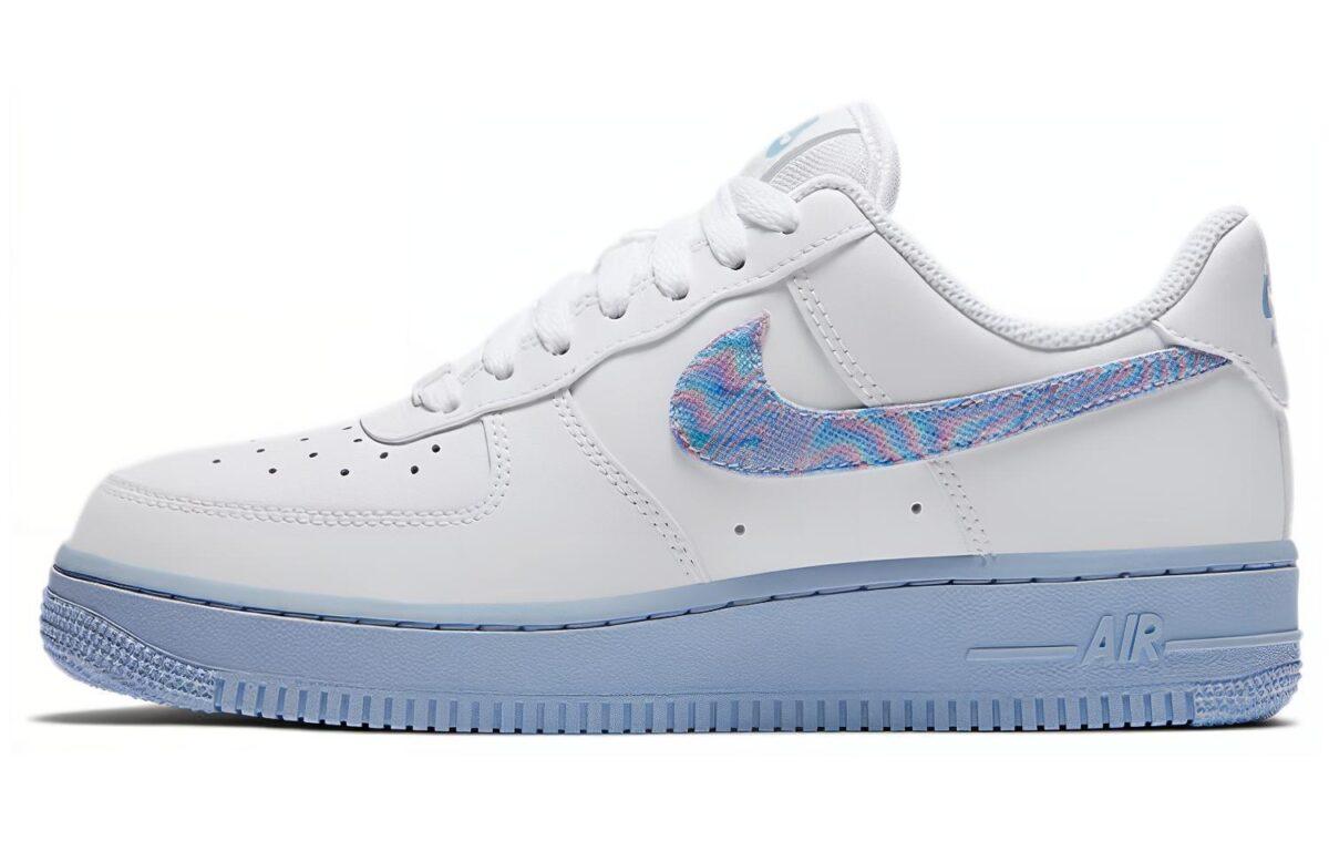 

Кеды унисекс Nike Air Force 1 Hydrogen Blue белые 40 EU, Белый, Air Force 1 Hydrogen Blue
