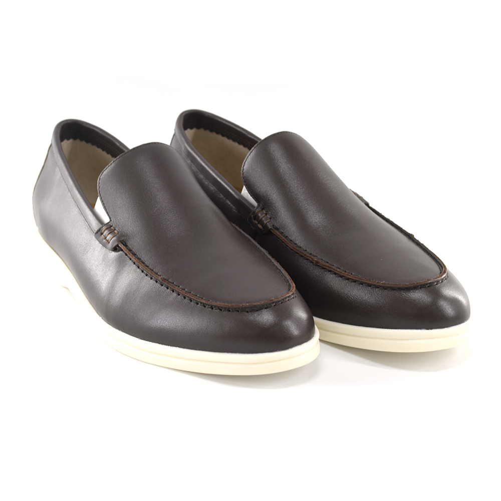 Лоферы мужские Sacci Summer Walk Loafers in Leather коричневые 45 RU