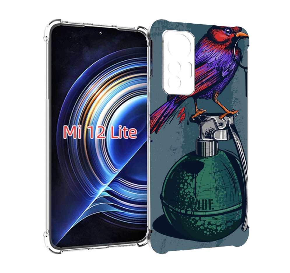 

Чехол MyPads птица с гранатой для Xiaomi 12 Lite, Прозрачный, Tocco