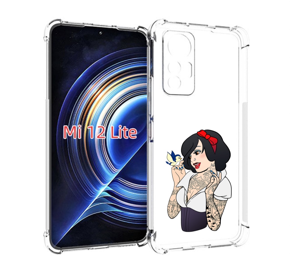 

Чехол MyPads принцесса-тату женский для Xiaomi 12 Lite, Прозрачный, Tocco