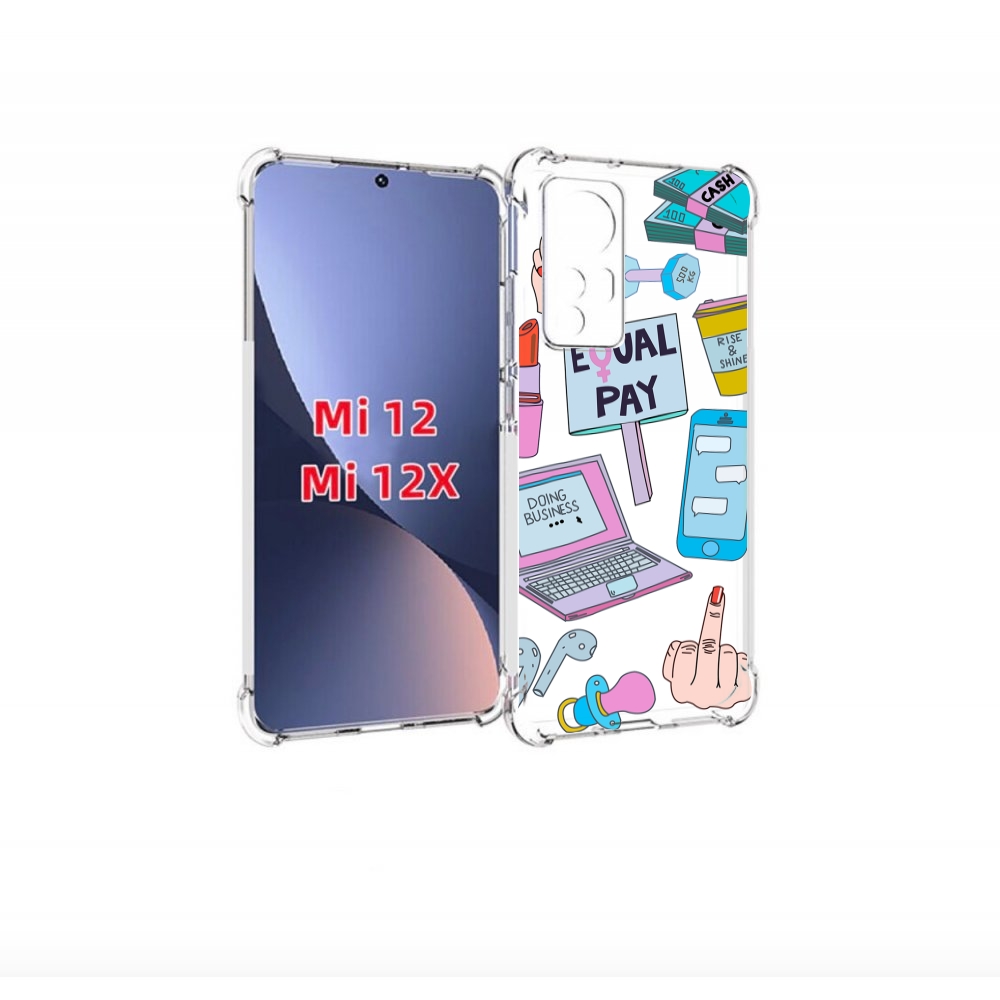 

Чехол бампер MyPads разные-штучки для Xiaomi 12., Прозрачный, Tocco