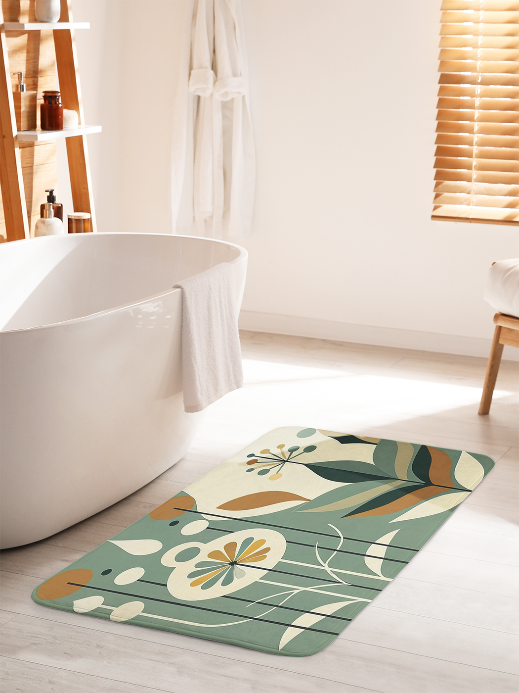 

Коврик для ванной туалета душа JoyArty "Абстрактные растения", bath_sd3260_60x100