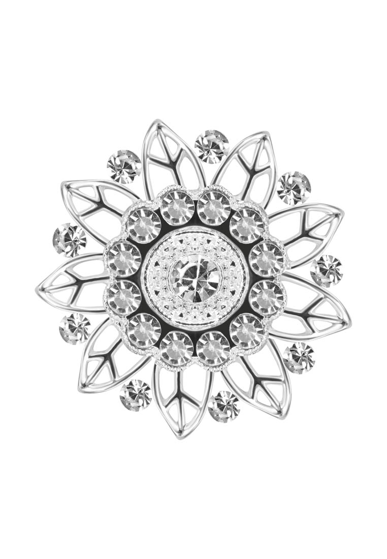 

Брошь из бижутерного сплава OTOKODESIGN 12-56395, стразы, 12-56395