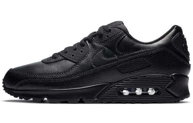 

Кроссовки унисекс Nike Air Max 90 Leather Triple Black черные 42.5 EU, Черный, Air Max 90 Leather Triple Black