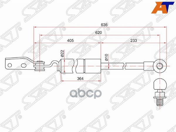

Амортизатор Крышки Багажника Mazda Mpv Lw 99-06 Lh (левый) Sat арт. ST-LC626-36-20F