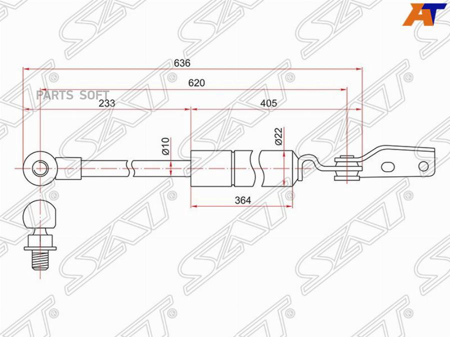 

Амортизатор Крышки Багажника Mazda Mpv Lw# 99-06 Rh (правый) Sat арт. ST-LC626-26-20F