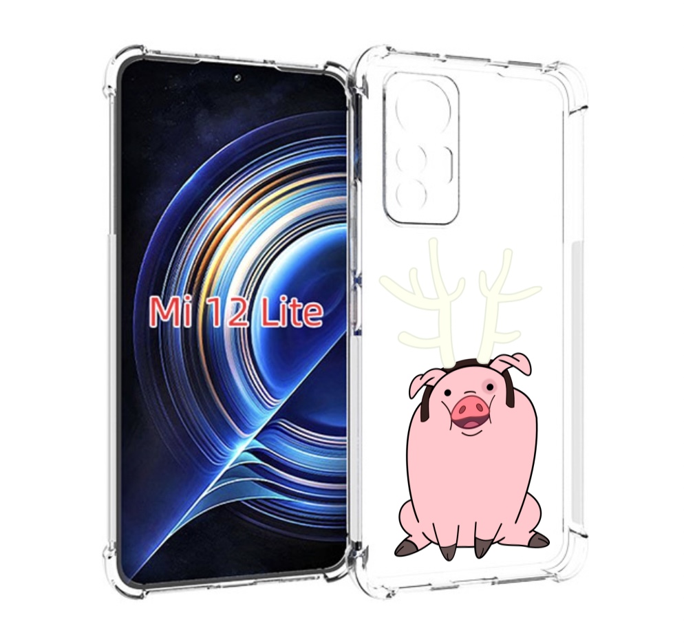 

Чехол MyPads поросенок-с-рогами для Xiaomi 12 Lite, Прозрачный, Tocco