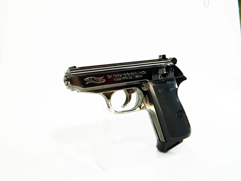 

Пистолет зажигалка - Walther PPK металлик, Серый
