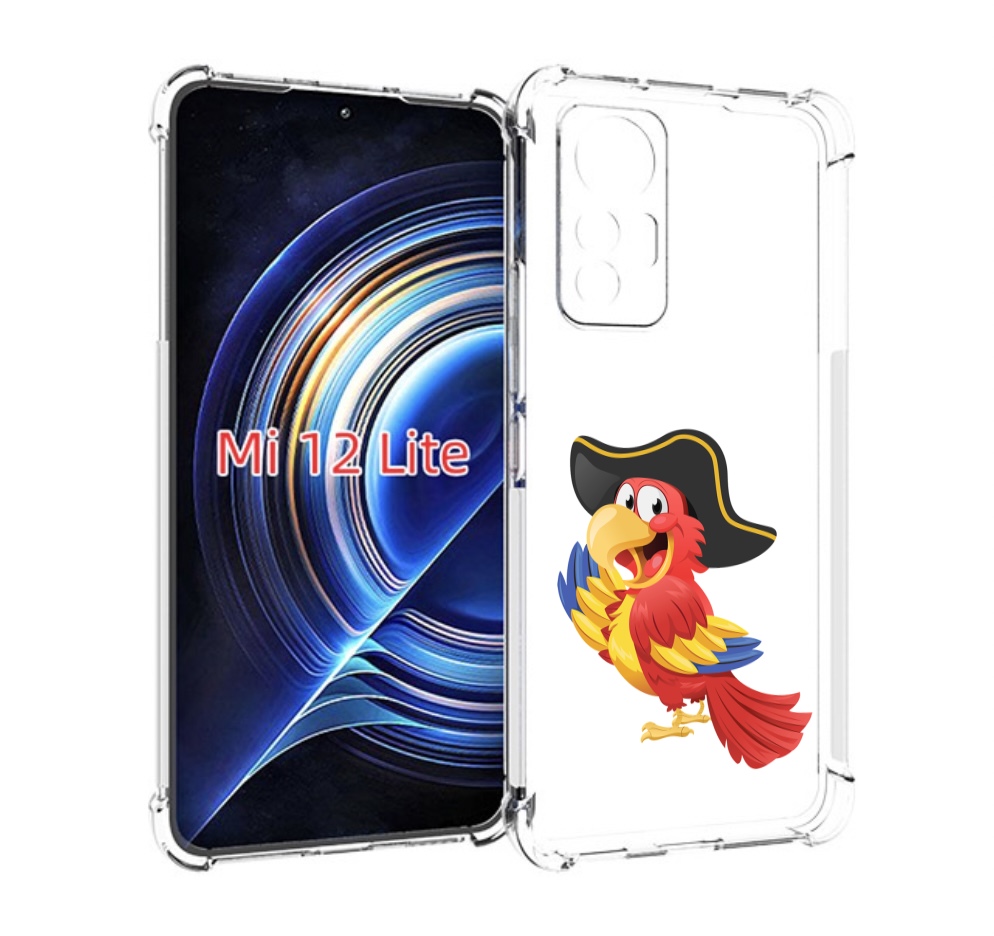 

Чехол MyPads попугай-пират для Xiaomi 12 Lite, Прозрачный, Tocco