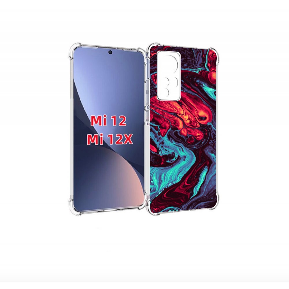 

Чехол бампер MyPads разбавленная краска для Xiaomi 12., Прозрачный, Tocco