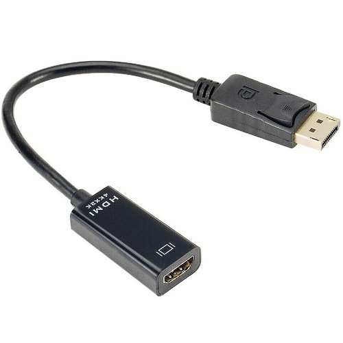 Видео адаптер Orient C316 DisplayPort на HDMI 20M-19F 4K*2K кабель 0.1 метра, чёрный