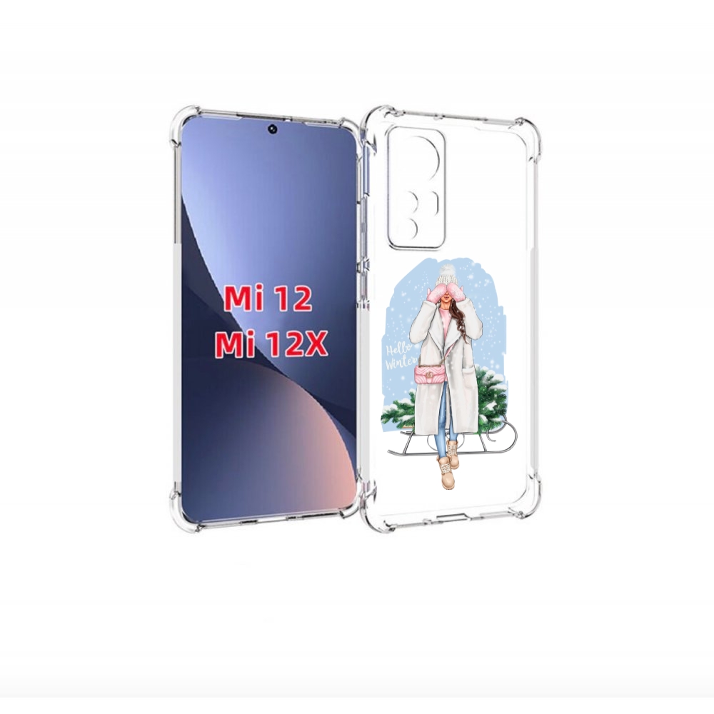 

Чехол бампер MyPads привет-зима женский для Xiaomi 12., Прозрачный, Tocco