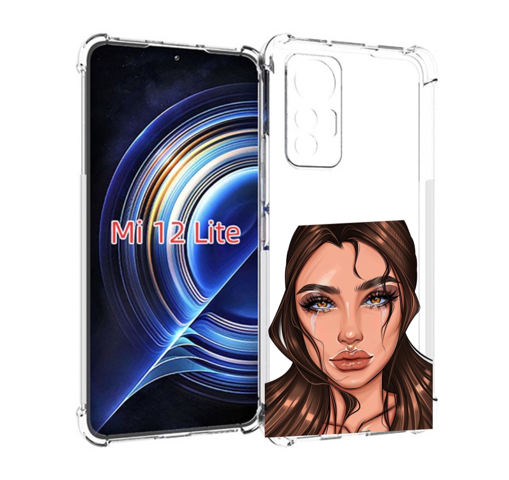 

Чехол MyPads плачущая-девушка женский для Xiaomi 12 Lite, Прозрачный, Tocco