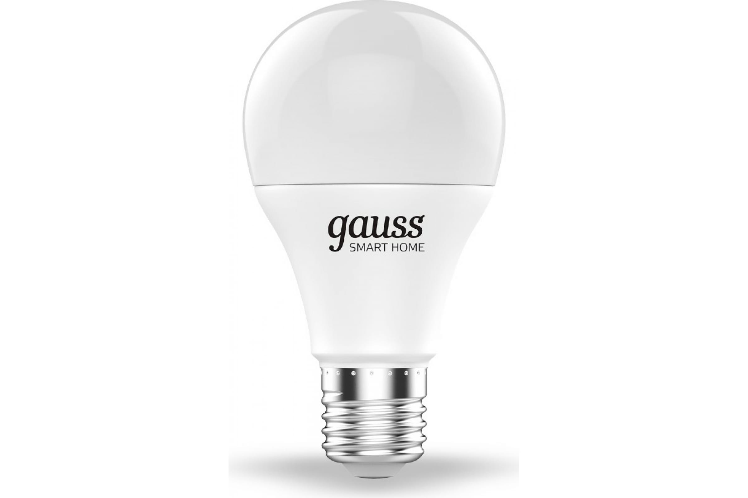 светодиодная лента эра ls2835 4 8 60 220 2700к ip67 20m б0043094 Лампа Gauss Smart Home A60 8,5W 806lm 2700К E27 диммируемая LED