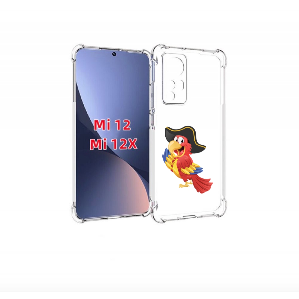 

Чехол бампер MyPads попугай-пират для Xiaomi 12., Прозрачный, Tocco