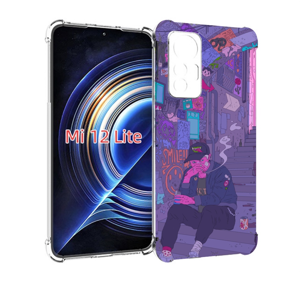 

Чехол MyPads парень в подъезде мультик для Xiaomi 12 Lite, Прозрачный, Tocco