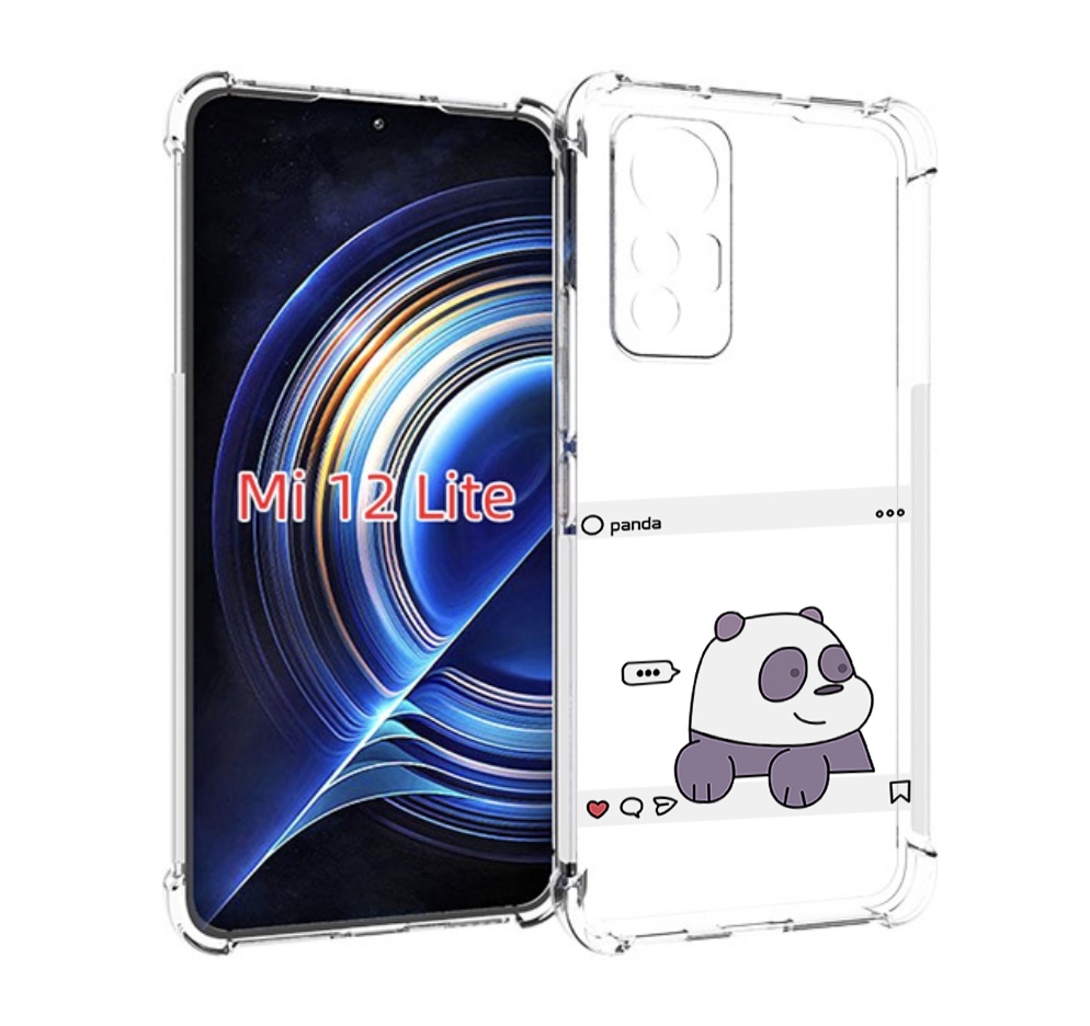 

Чехол MyPads пандочка-фотка для Xiaomi 12 Lite, Прозрачный, Tocco