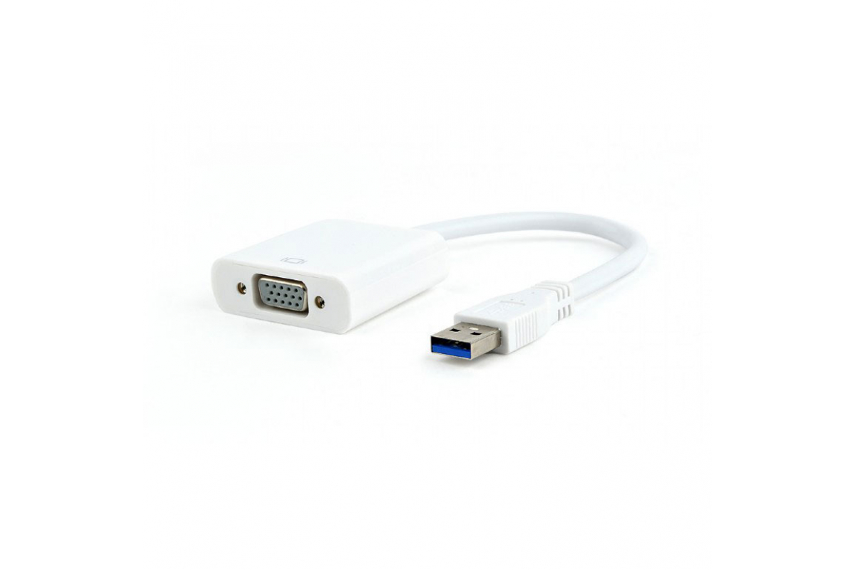 Переходник Cablexpert USB Type A - VGA GCR-UC2CL01 White (U3M-VGAF-01-W)