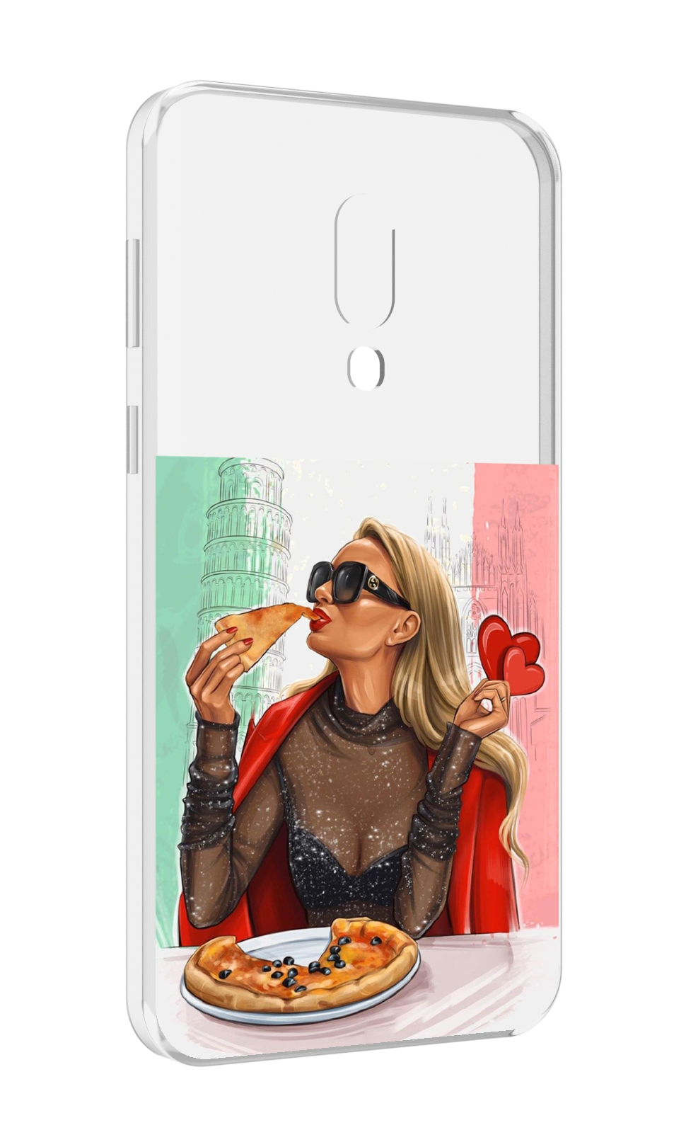 

Чехол MyPads любительница-пиццы женский для Meizu 16 Plus / 16th Plus, Прозрачный, Tocco