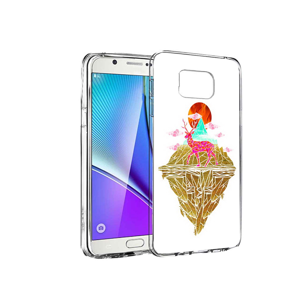 

Чехол MyPads Tocco для Samsung Galaxy Note 5 розовый олень абстракция, Прозрачный, Tocco