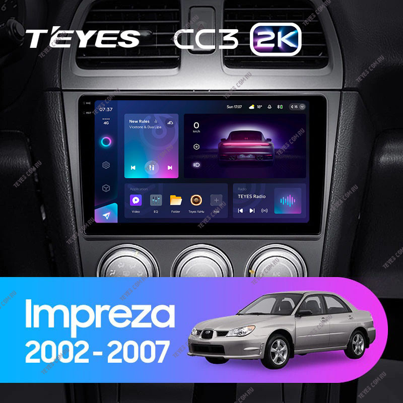 

Штатная магнитола Teyes CC3 2K 4/64 Subaru Impreza GD GG 2002-2007, CC3 2K