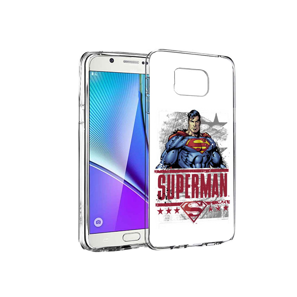

Чехол MyPads Tocco для Samsung Galaxy Note 5 рисунок супермен, Прозрачный, Tocco