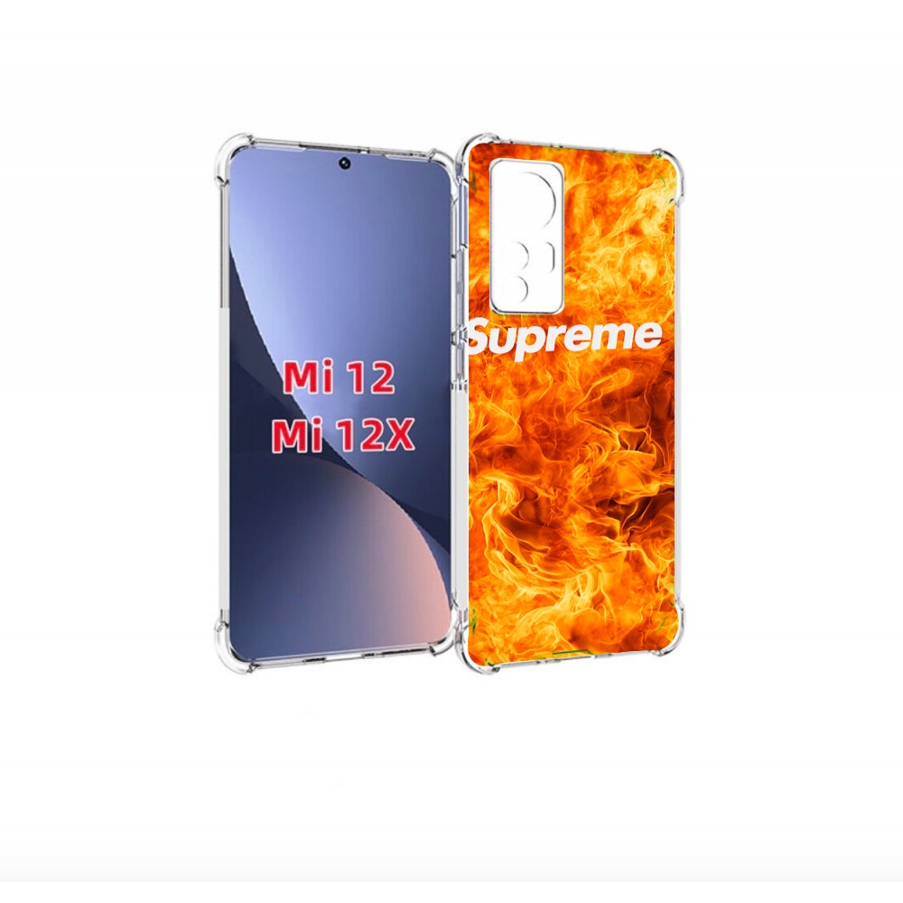 

Чехол бампер MyPads пламя-пламенное суприм для Xiaomi 12., Прозрачный, Tocco
