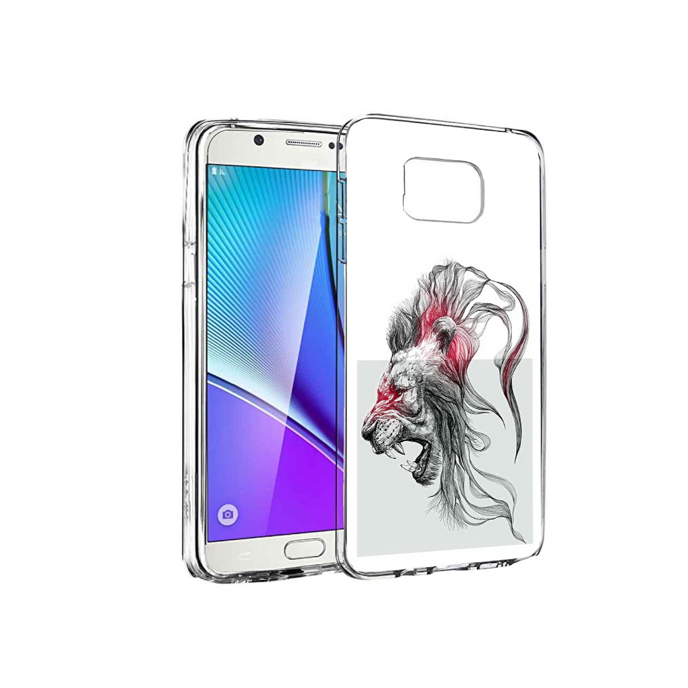 

Чехол MyPads Tocco для Samsung Galaxy Note 5 разъяренный лев, Прозрачный, Tocco