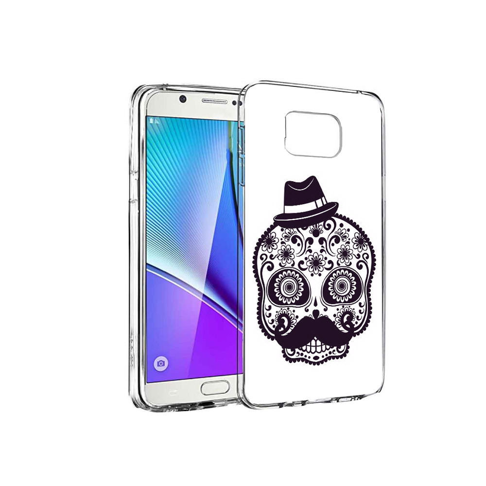 

Чехол MyPads Tocco для Samsung Galaxy Note 5 разрисованный скелет, Прозрачный, Tocco