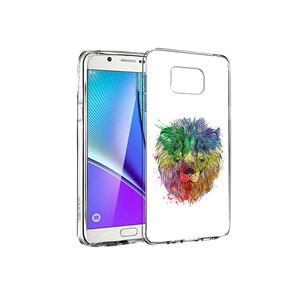 Чехол MyPads Tocco для Samsung Galaxy Note 5 разноцветный гордый лев